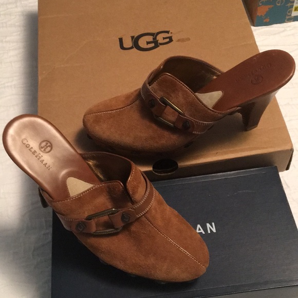 Cole Haan Shoes - Cole Haan suede high heel clog/mules